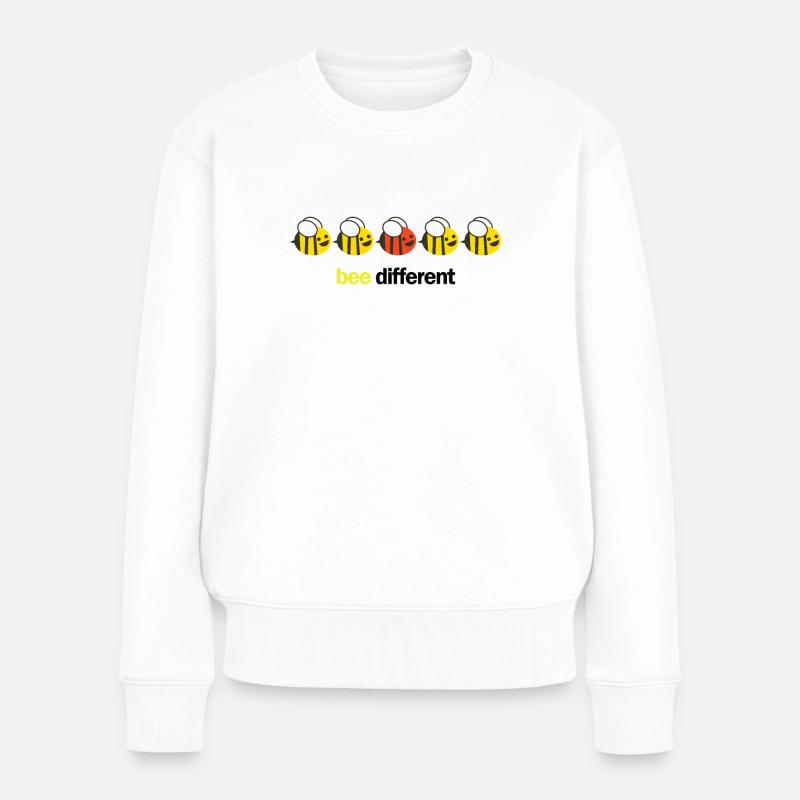 Bee different - Frauen Premium Bio Pullover - Weiß