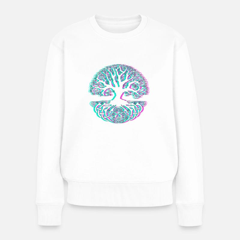 Baum - Frauen Premium Bio Pullover - Weiß