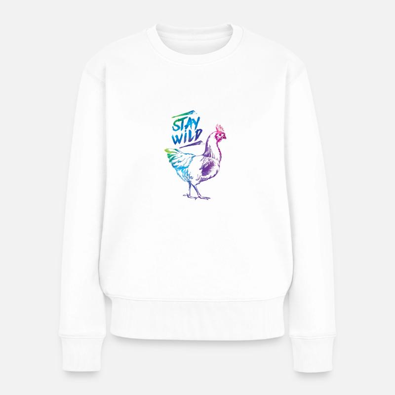 Temps de poulet - Pull Premium bio Femme - blanc