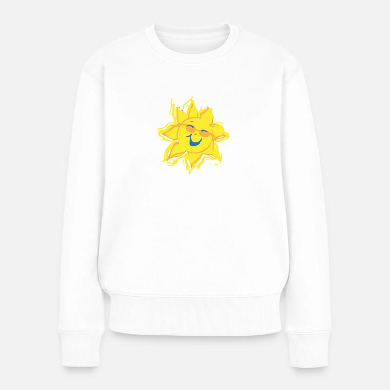 Soleil d’été - Pull Premium bio Femme - blanc