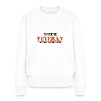 Vétéran marin: défenseur de la liberté - Pull Premium bio Femme - blanc - Devant - Julia (174cm)