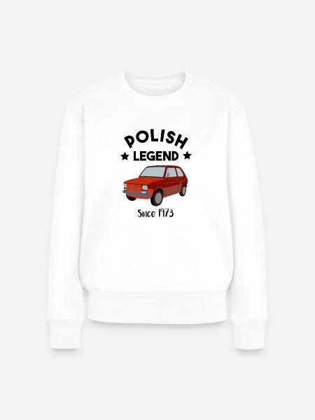 Polish Legend - Maluch - 126p - oldtimer - Frauen Premium Bio Pullover - Weiß