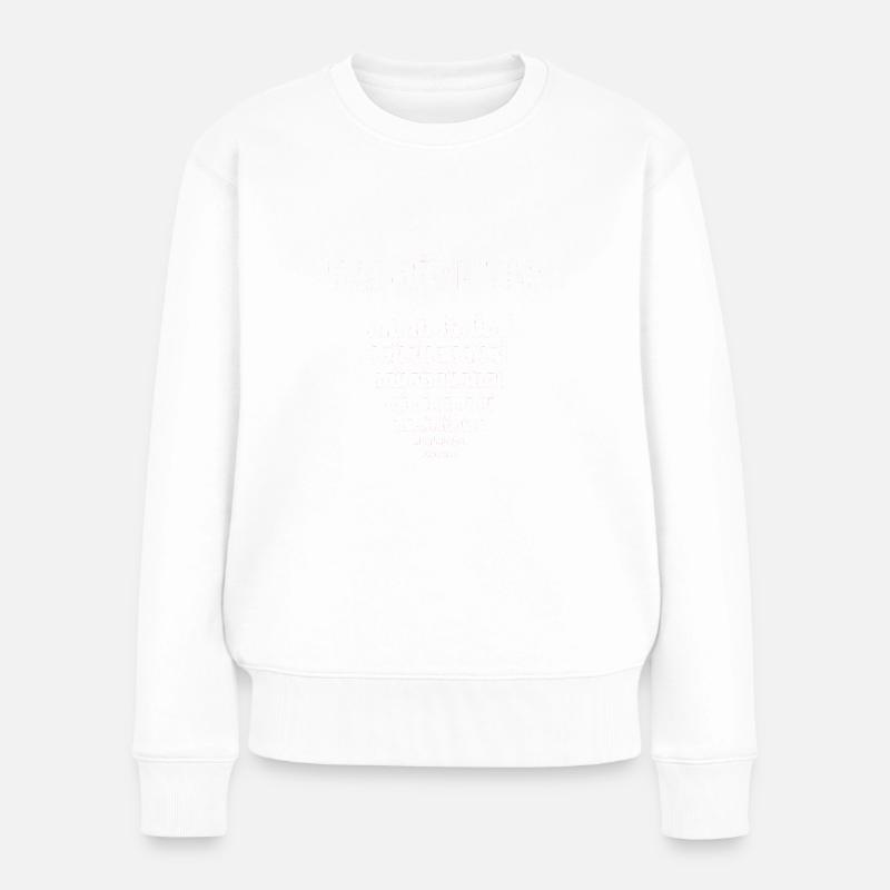 ICH HÖRE NUR mimimi! Lustiger Spruch Geschenkidee - Frauen Premium Bio Pullover - Weiß