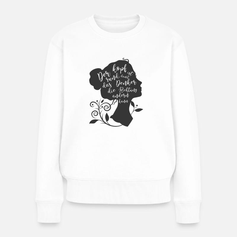 Weiser Kopf - Frauen Premium Bio Pullover - Weiß