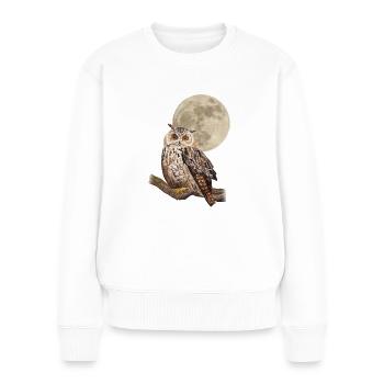 Mysterious owl - Women's Premium Organic Jumper - white - Front - Julia (174cm)