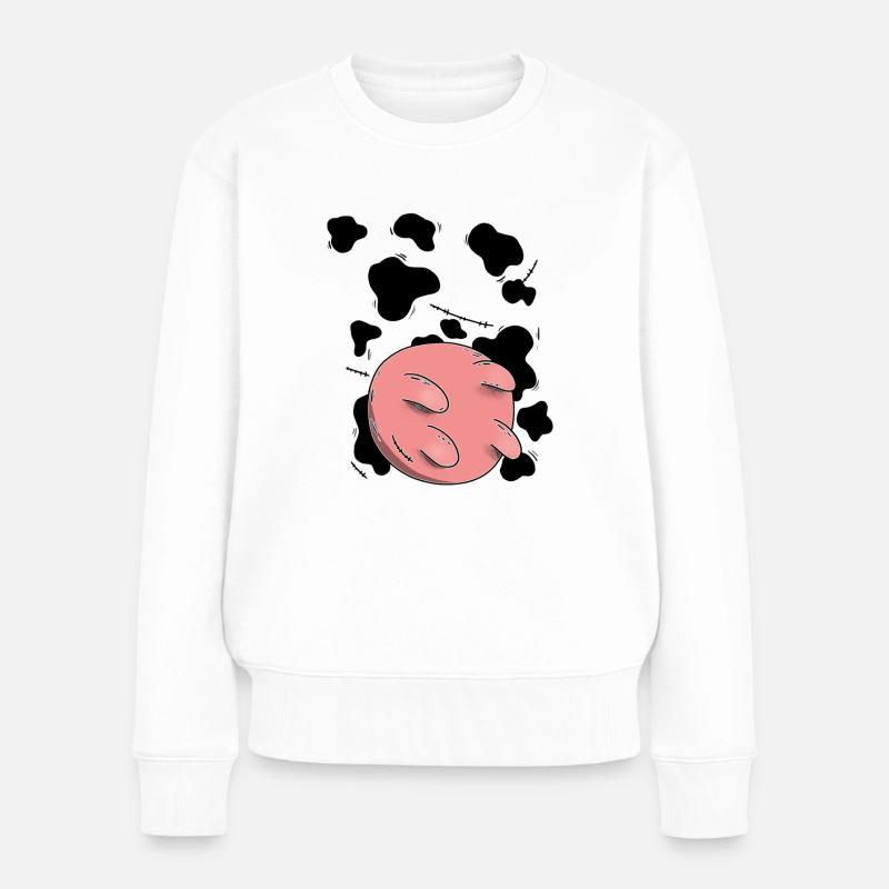 Conception du pis de vache - Pull Premium bio Femme - blanc