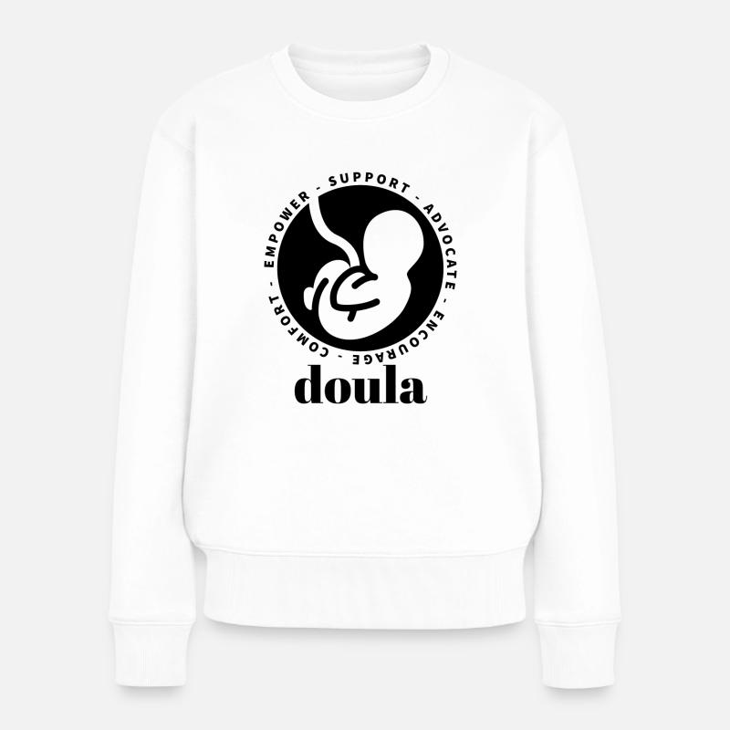 Doula Design 6 - Pull Premium bio Femme - blanc