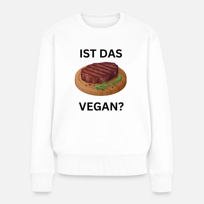 Ist das Fleisch Vegan? - Frauen Premium Bio Pullover - Weiß