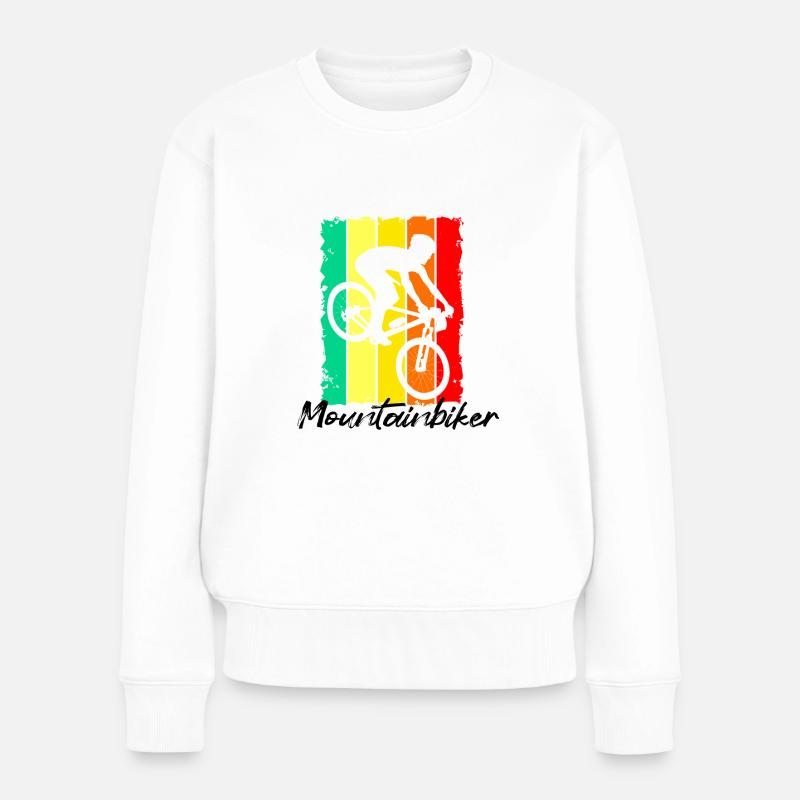 Fahrrad - Frauen Premium Bio Pullover - Weiß
