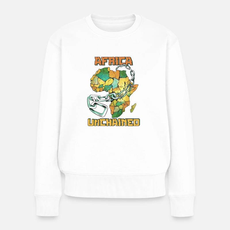 Africa Unchained - Frauen Premium Bio Pullover - Weiß