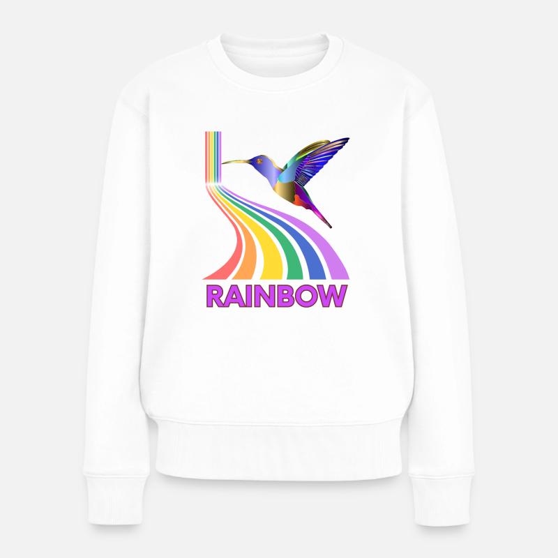 Arc-en-ciel - Pull Premium bio Femme - blanc