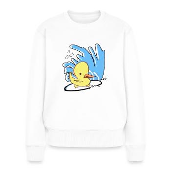 Surfin'Duck - Women's Premium Organic Jumper - white - Front - Julia (174cm)