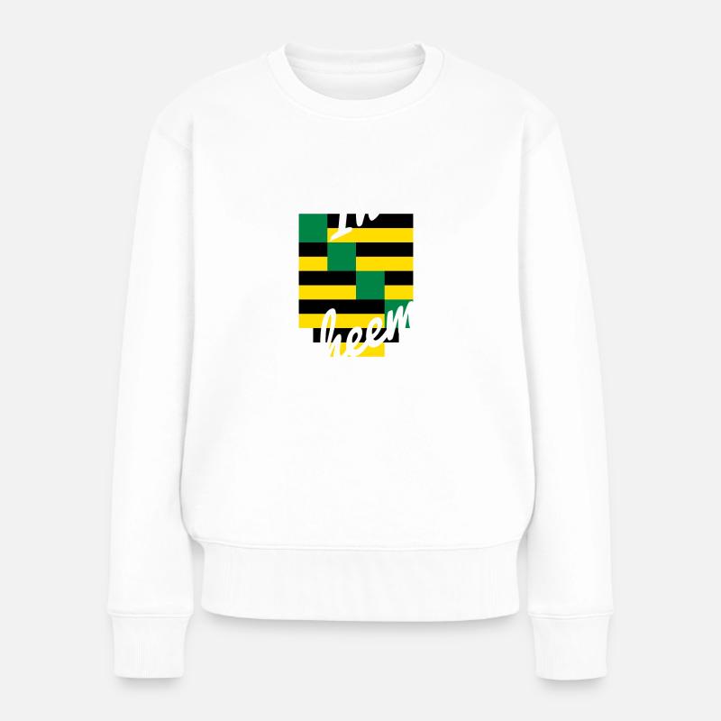 In Sachsen daheeme - Frauen Premium Bio Pullover - Weiß