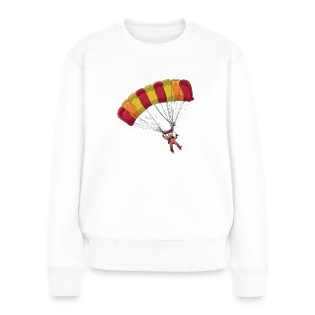 Skydiving Skydiver - Women's Premium Organic Jumper - white - Front - Julia (174cm)