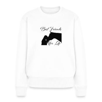 Meilleures amies pour la vie des femmes de chevaux - Pull Premium bio Femme - blanc - Devant - Julia (174cm)