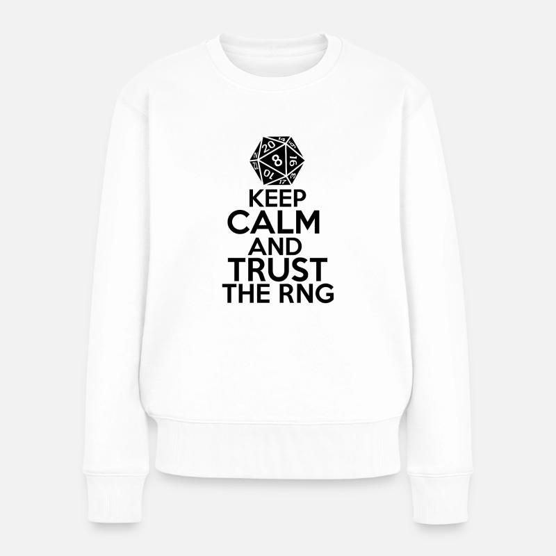 Würfel RNG RPG Rollenspiel Dungeon lustig Geschenk - Frauen Premium Bio Pullover - Weiß