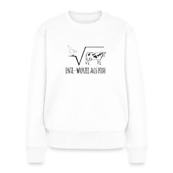 Math Teacher Duck Root Cow Pun Gift - Women's Premium Organic Jumper - white - Front - Julia (174cm)