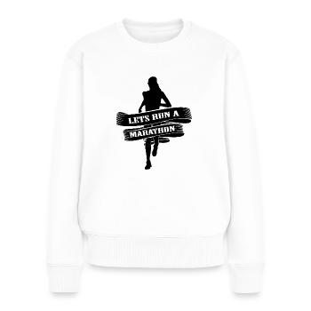 Marathon - Pull Premium bio Femme - blanc - Devant - Julia (174cm)
