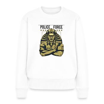 Vintage Retro Style Polizeibeamter Gesetz Geschenk - Frauen Premium Bio Pullover - Weiß - Vorne - Julia (174cm)