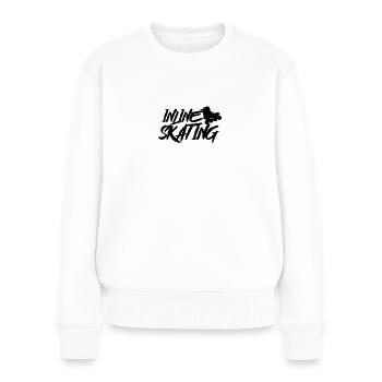 Inliner Skaten - Frauen Premium Bio Pullover - Weiß - Vorne - Julia (174cm)