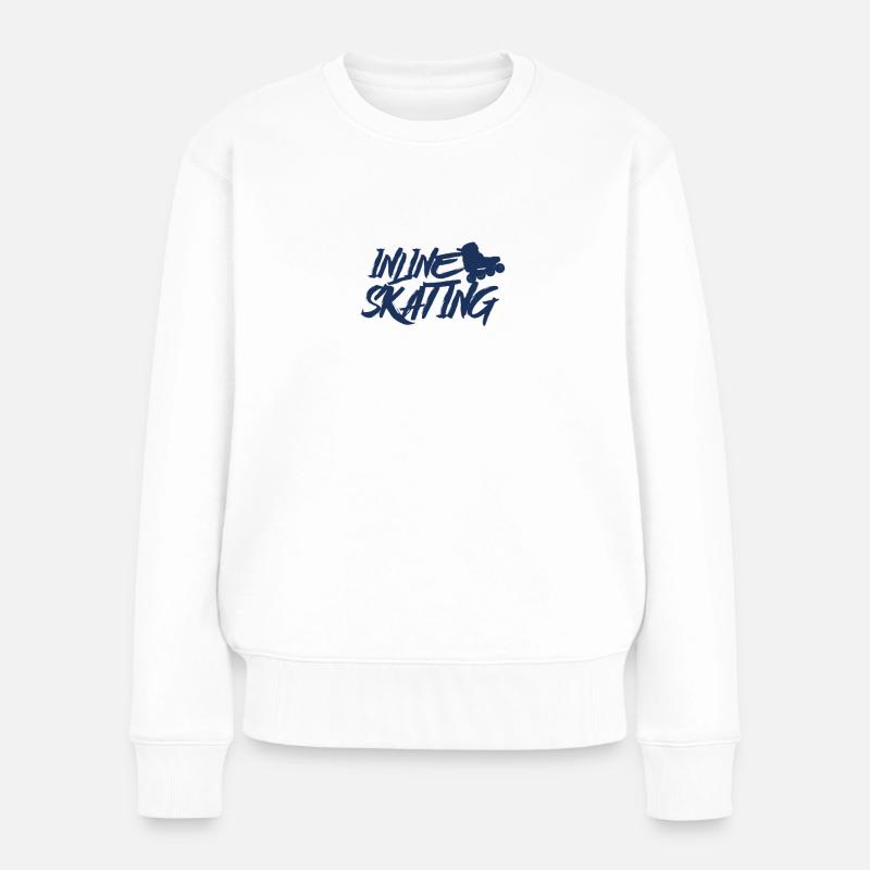 Inline Skater - Frauen Premium Bio Pullover - Weiß