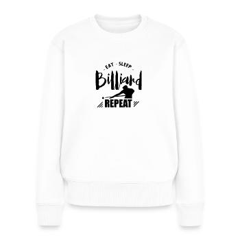 Pool Billardkugel Billiard Billard Spieler Billard - Frauen Premium Bio Pullover - Weiß - Vorne - Julia (174cm)
