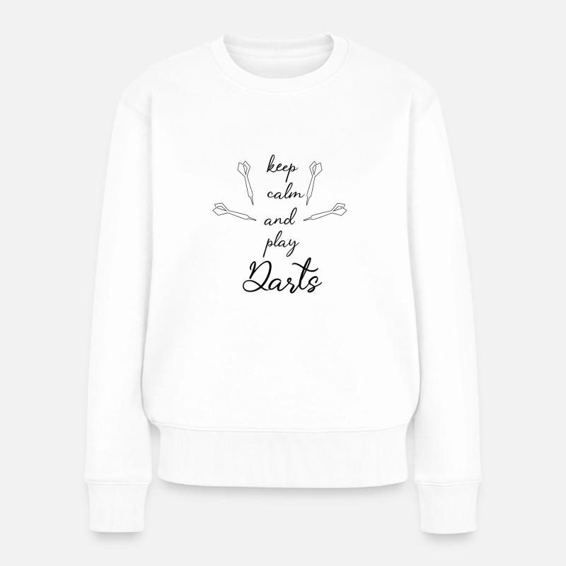 Dart Dart Dart Dart - Frauen Premium Bio Pullover - Weiß