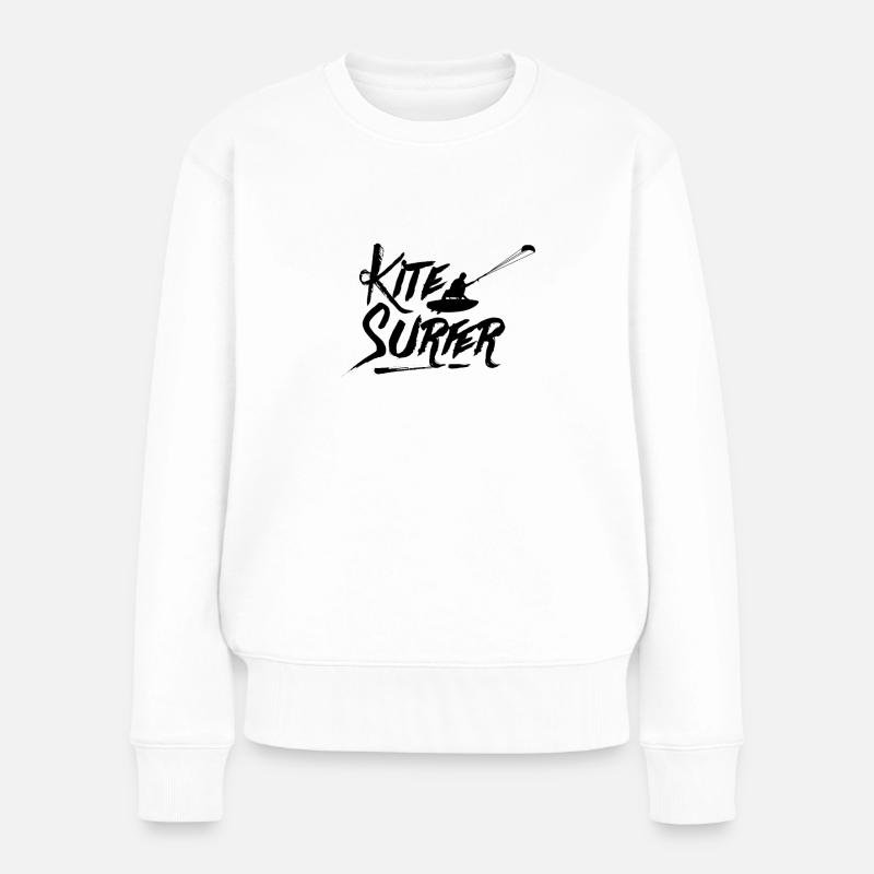 Kitesurf Kitesurf Kitesurf Kitesurf - Pull Premium bio Femme - blanc