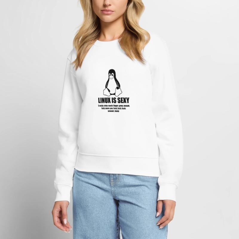 Linux Root SUDO Unix Shell Sexy cadeau drôle Pull Premium bio Femme