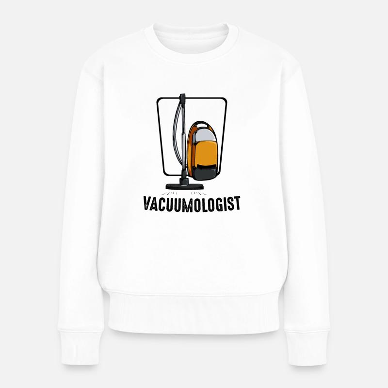 Vacuumologist Staubsauger Haushälterin Geschenk - Frauen Premium Bio Pullover - Weiß