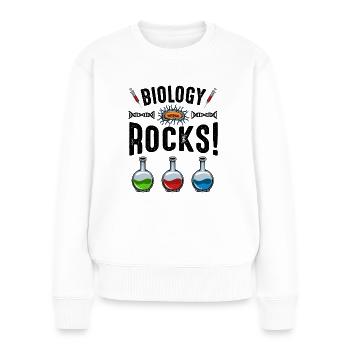 Biologe - Frauen Premium Bio Pullover - Weiß - Vorne - Julia (174cm)