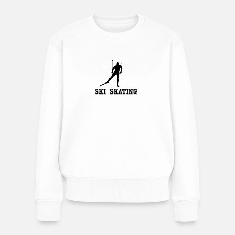 Ski Skating - Pull Premium bio Femme - blanc