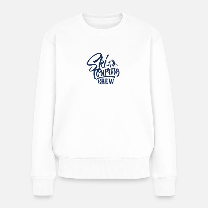 Skitouren - Frauen Premium Bio Pullover - Weiß