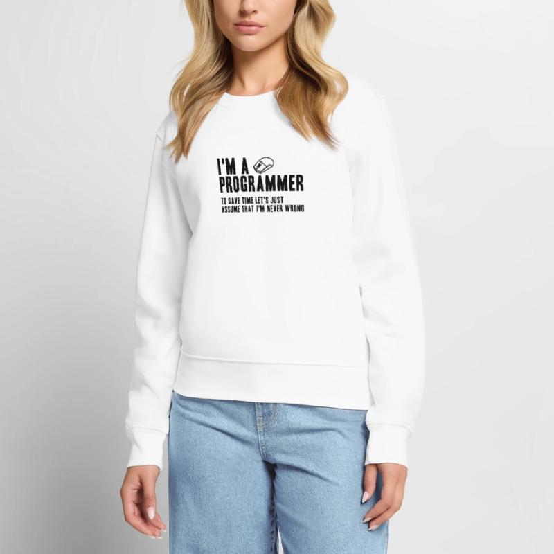 Cadeau pour programmeur Coding Programmer Pull Premium bio Femme