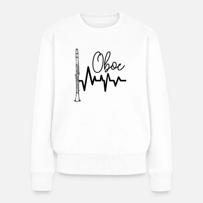 Oboe - Frauen Premium Bio Pullover - Weiß