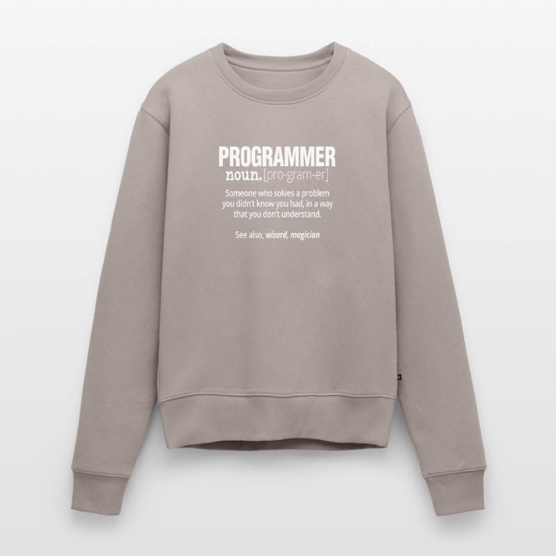Programmer Noun Funny Software Engineer Coder Women's Premium Organic Jumper