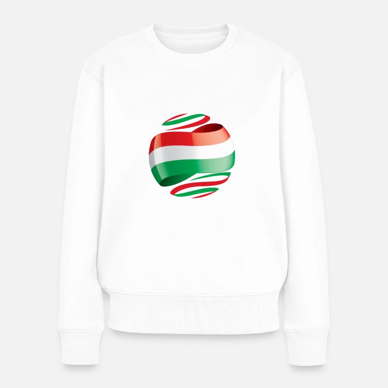 Drapeau hongrie - Pull Premium bio Femme - blanc