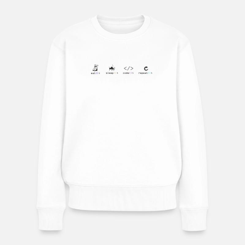Programmierer - Frauen Premium Bio Pullover - Weiß