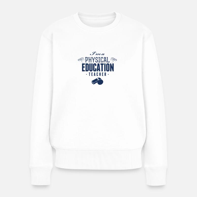 Sportlehrer - Frauen Premium Bio Pullover - Weiß