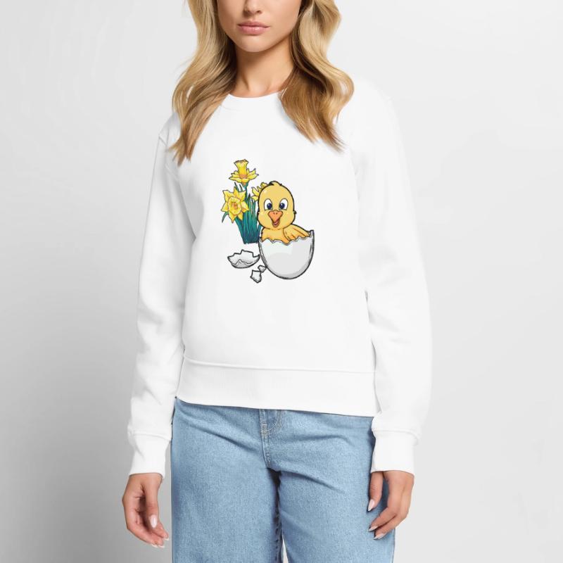 Joyeux Easter Chicks Easter Egg Kids Bébé Chick Egg Egg Pull Premium bio Femme