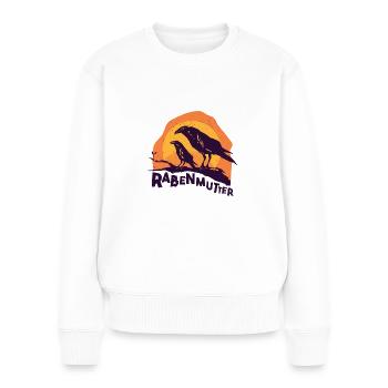 Lustiges Rabenmutter Tshirt 2 Raben Rabenmütter - Frauen Premium Bio Pullover - Weiß - Vorne - Julia (174cm)