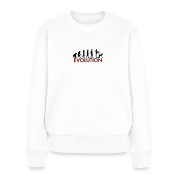 Evolution Femdom, Domina - Frauen Premium Bio Pullover - Weiß - Vorne - Julia (174cm)