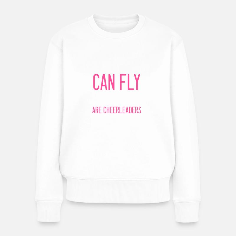 Menschen Fly Cheerleader Tänzer Geschenk - Frauen Premium Bio Pullover - Weiß