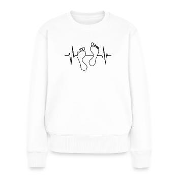 Fußpflege Pediküre Podologe Nagelstudio Geschenk - Frauen Premium Bio Pullover - Weiß - Vorne - Julia (174cm)