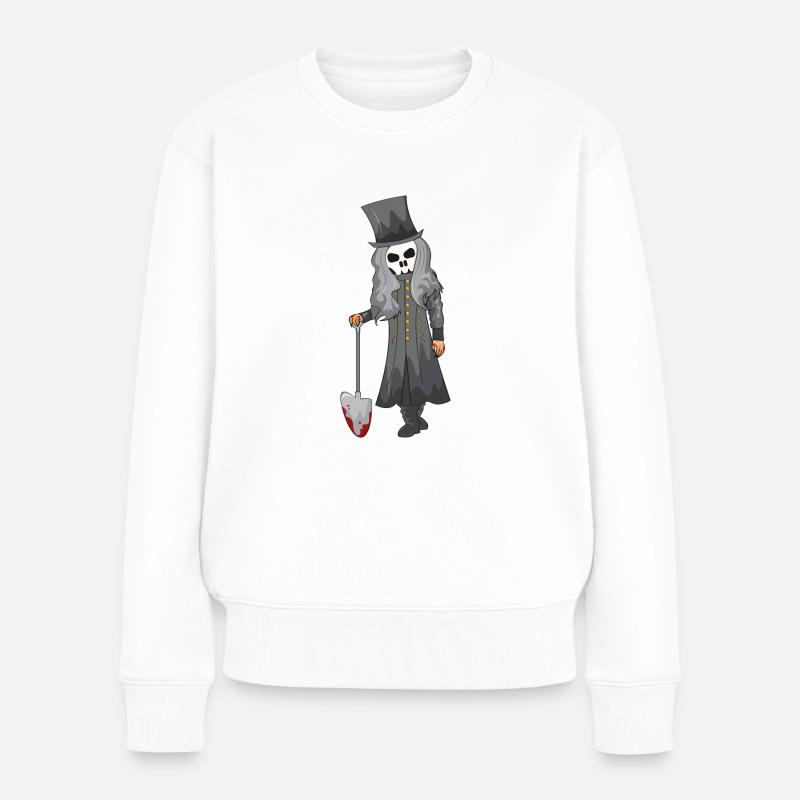 Totengräber Leichenbestatter Bestatter Grab Shirt - Frauen Premium Bio Pullover - Weiß