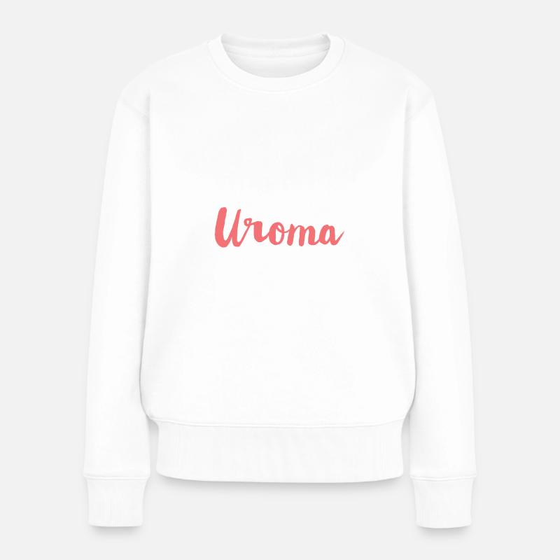 Die besten Omas werden zur Uroma befördert - Frauen Premium Bio Pullover - Weiß