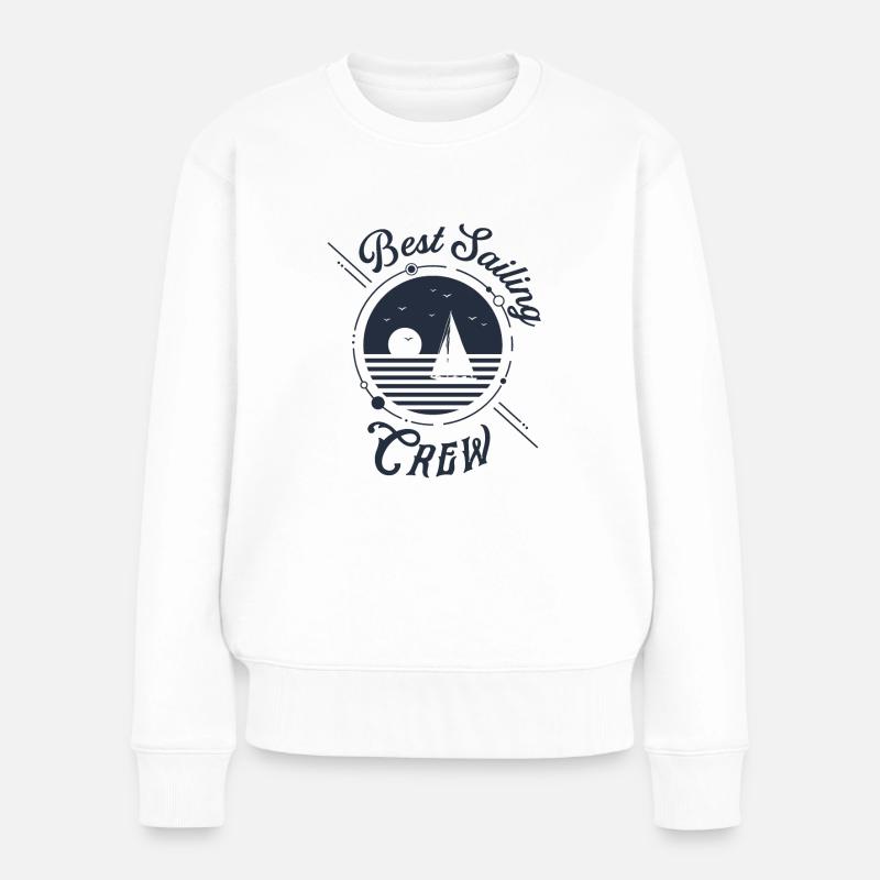 Segeln Crew Segelboot segeln Geschenk - Frauen Premium Bio Pullover - Weiß
