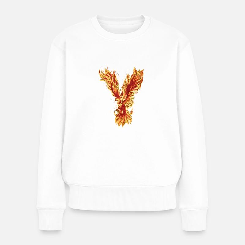 Feuer Phönix Fire Phoenix Orden FireBird - Frauen Premium Bio Pullover - Weiß