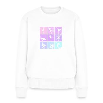 Eiskunstlauf Eis Eiskunstläufer Geschenk Design - Frauen Premium Bio Pullover - Weiß - Vorne - Julia (174cm)