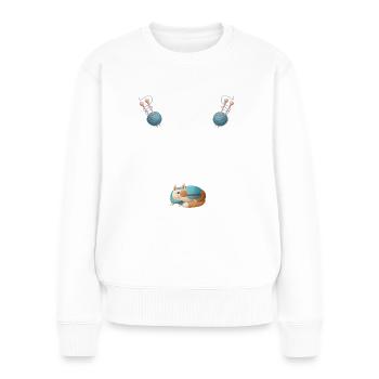 Perfekter Wolle Spruch für Mütter Geschenk - Frauen Premium Bio Pullover - Weiß - Vorne - Julia (174cm)